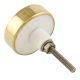 Pink White Stone Brass Plated Dresser Knobs